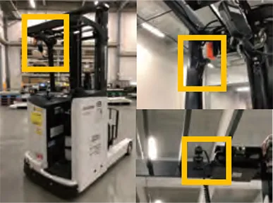 forklift, dashboard camera