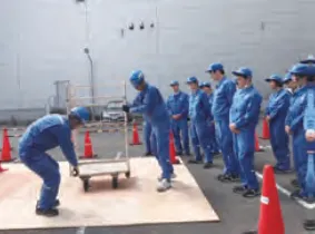 手押し台車の取り扱い教育