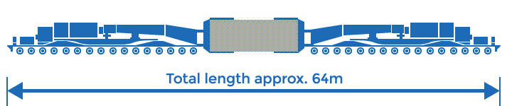 Illustration of loading power plant cargo onto freight train