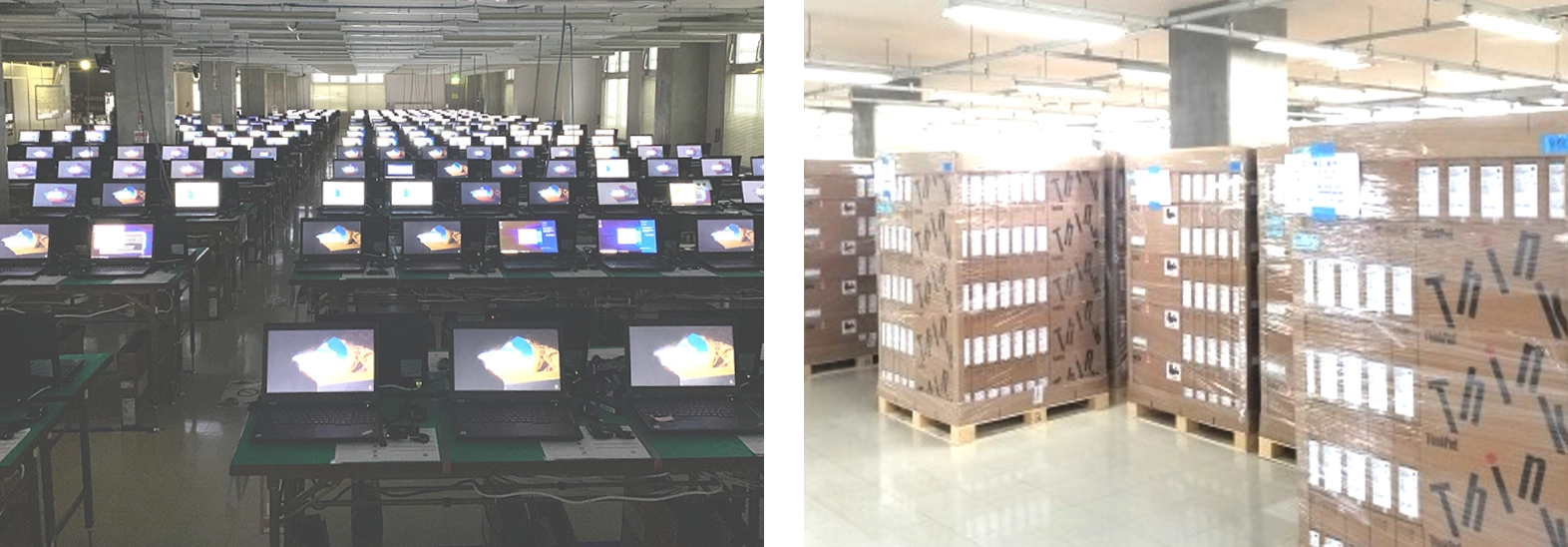 全国約24,000拠点、約105,000台のノートPCを導入しWindows OSをバージョンアップ（イメージ）