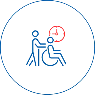 介護休暇を表すイラストアイコン