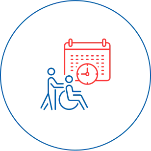 年次介護休暇を表すイラストアイコン