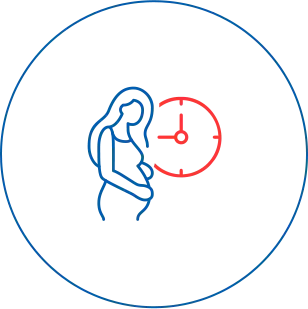 出産休暇を表すイラストアイコン