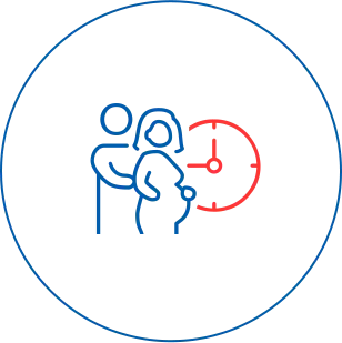 配偶者出産休暇を表すイラストアイコン