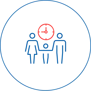 育児休暇を表すイラストアイコン