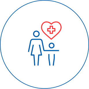 子の看護休暇を表すイラストアイコン