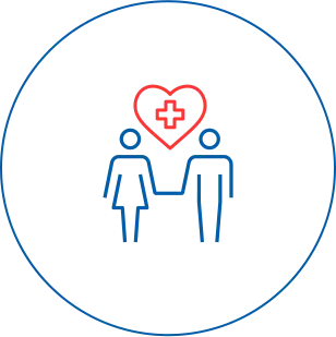 家族看護休暇を表すイラストアイコン