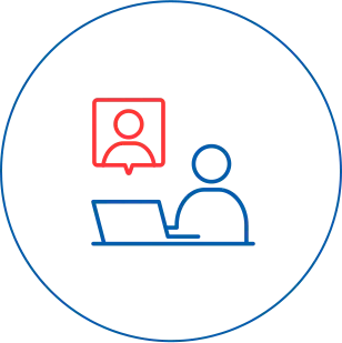 テレワーク制度を表すイラストアイコン