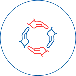ダイバーシティ推進を表すイラストアイコン
