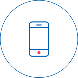 社用携帯電話貸与を表すイラストアイコン