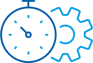 正確さとスピード感を表現したイラストアイコン