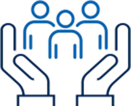 気配りを表現したイラストアイコン