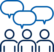 コミュニケーションを表現したイラストアイコン
