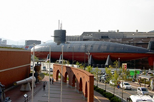 The submarine on display at the JMSDF Kure Museum