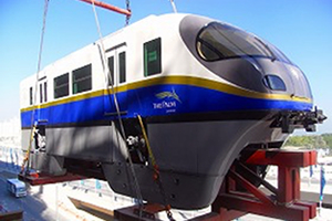 Lifting of integrated monorail using dummy rail