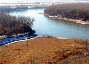 River bank before construction