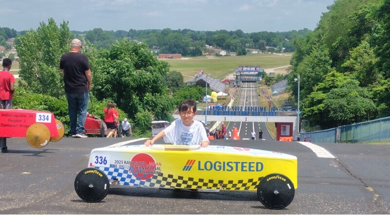 LOGISTEED VANTEC Nippon soap box car and　　　　　　　　 Shotaro Yamada, a driver representing Japan in 2025 