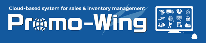 Promo-Wing (our cloud-based system for sales and inventory management) Main Visual