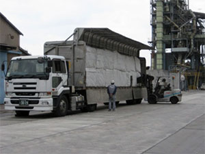 Transport services for recyclable resources (shredder residue, etc.)