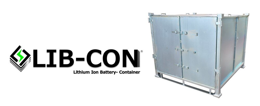 リチウムイオン蓄電池保管用耐火性収納箱LIB-CON