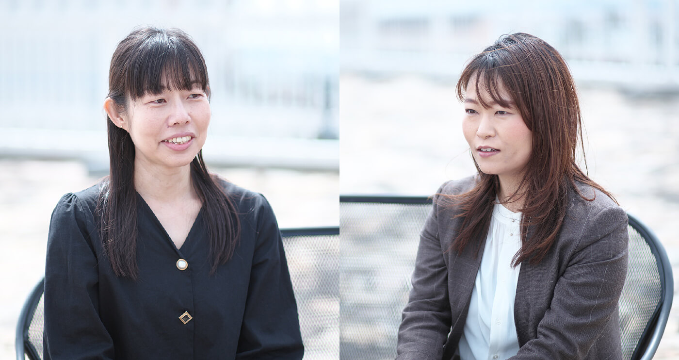 （左）日立物流 後藤さん　（右）日立物流 佐々木さん