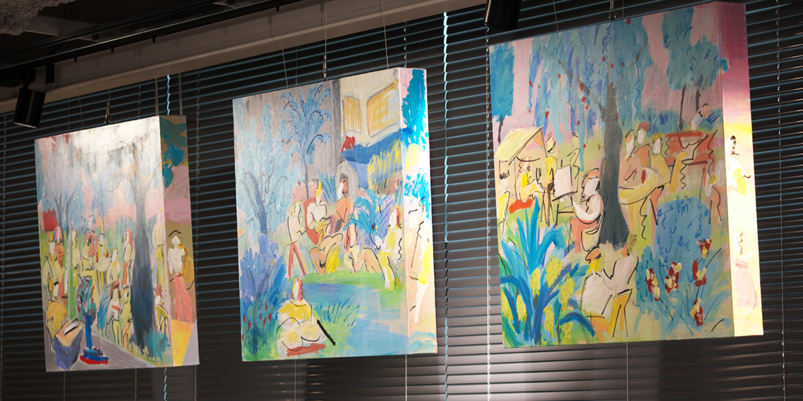 LOGISTEED CAFÉに飾られた絵画