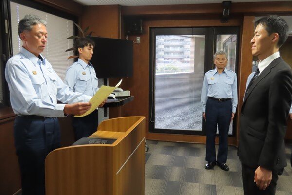 表彰式の様子（松戸市消防局提供）　