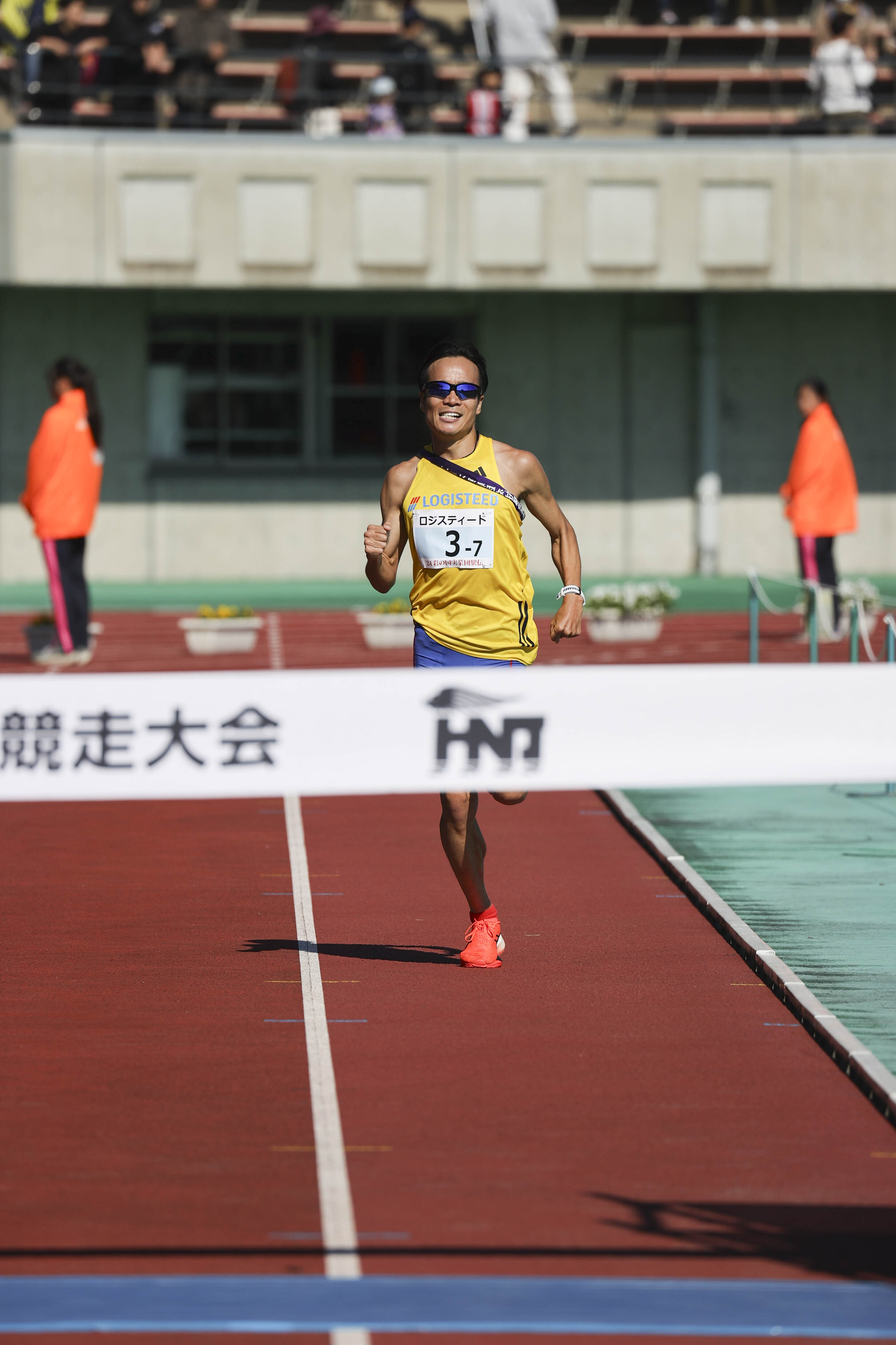 ゴール前、最後まで全力 (7区　牟田選手）