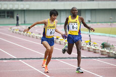 2区から3区へ襷を繋ぎました