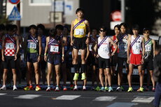 スタート前（1区　富田選手）