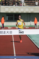 ゴール前、最後まで全力 (7区　牟田選手）