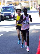 41㎞付近　平林選手