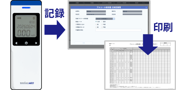 アルコールチェッカー点検表